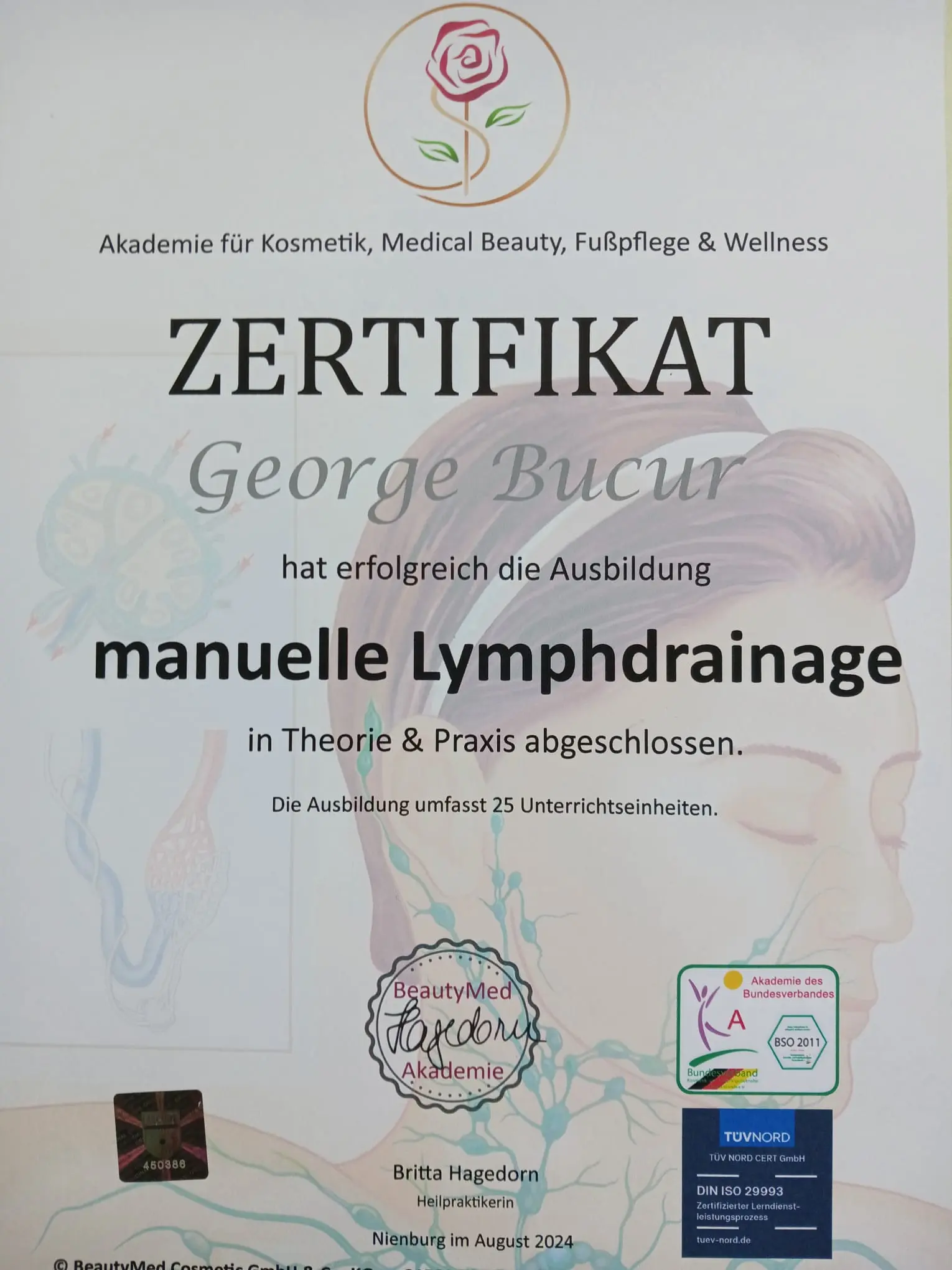 Zertifikat von George Bucur