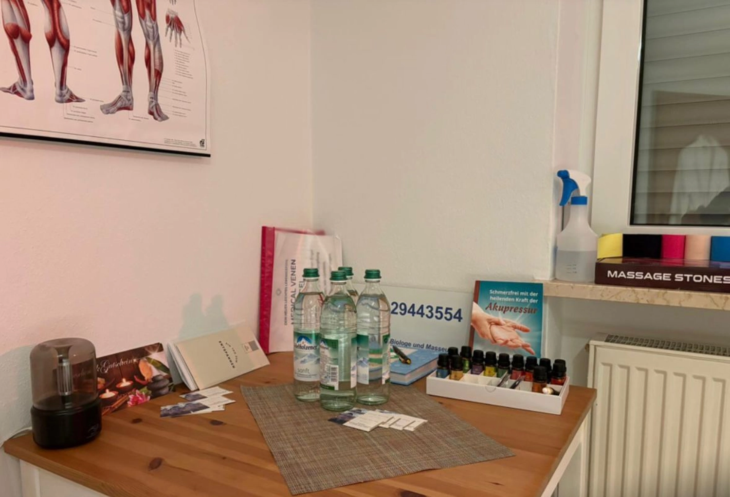 George Bucur Massagestudio-Raumdekor-Blumentöpfe